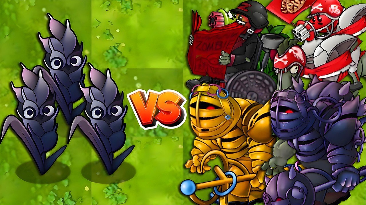Испытание PVZ Fusion 3.5 — Слияние 3 растений обсидианового ячменя против всех зомби x50