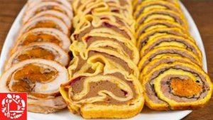 Гости будут в шоке от таких мясных рулетов! 3 Самых эффектных закуски на праздничный стол_1080p