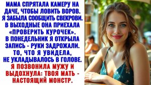 Свекровь не знала о камере на даче. Когда увидела запись — руки затряслись|Истории|Аудио рассказы