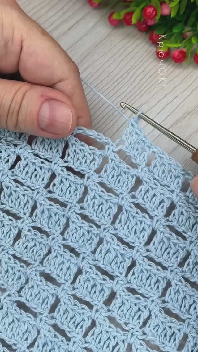 Узор крючком 99 #клип #вязаниекрючком #узорыкрючком