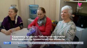 Ударнику труда из Тобольска вручили благодарность правительства области