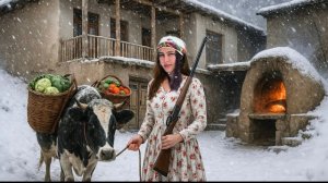 Деревенская жизнь в горах Ирана. Вдали от цивилизации в снежные дни