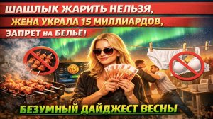 Магнитная буря, шашлык под запретом, биткоин украла жена: весна-2026 бьёт по всем фронтам