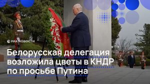 Белорусская делегация возложила цветы в КНДР по просьбе Путина