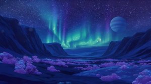 Aurora Borealis Dreamscape ｜ Polar Space Ambiance for Cosmic Relaxation-(1080p30)