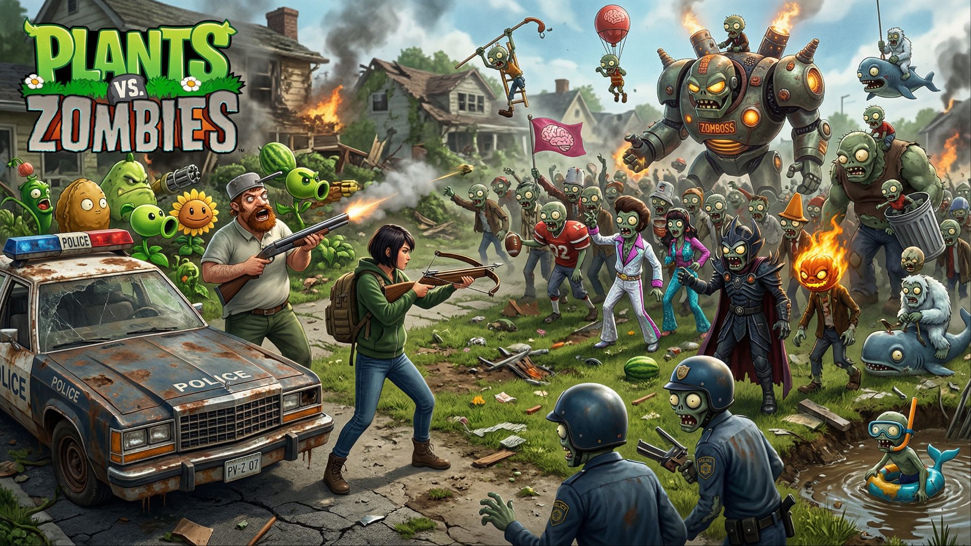 Зомби против растений PvZ Fusion 3.5 НОВЫЙ Фьюжн Plants vs Zombies Растения против Зомби