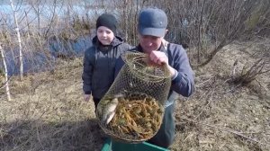 Ловля Раков Ранней Весной на Китайские Раколовки! Неплохой Улов!