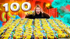 Купила 100 КРУАССАНОВ чтобы собрать коллекцию Стикеров ! ЧЕЛЛЕНДЖ