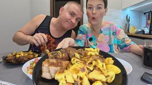 Мукбанг ОСТАТКИ роскоши) ОБМЫЛИ мою новую стрижку и приняли ВАЖНОЕ решение! Болтаем и Семейный ужин