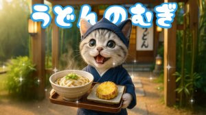 【Офисный котик Муги】Не торопитесь...! Репортаж из жизни Муги, который подрабатывал в удонной 🐱🍜