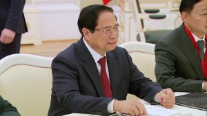 Развитие сотрудничества РФ и Вьетнама обсудили В. Путин и премьер-министр республики Фам Минь Тинь.