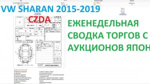 Сводка торгов за неделю VW SHARAN(CZDA) 2015-2019 (18-25)