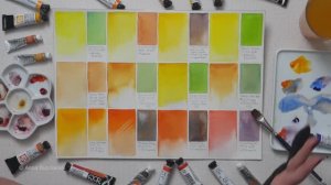 Основные акварельные оттенки желтого и оранжевого + любимые сочетания