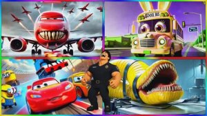 МИНИОН-ЧЕРВЯЧОК И МОЛНИЯ МАКВИН: Битва за Зараженное Небо — Веселый Музыкальный Мультик 🍌☁️🏎️