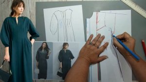 Моделирование. Стильное платье идеально скроет недостатки фигуры. Выкройка № 2001.