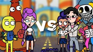 Битвы Poppy Playtime 5 и К-ПОП Охотницы (Чам Чомпкинс, Прототип, Руми, Лили Лавбрейдс)