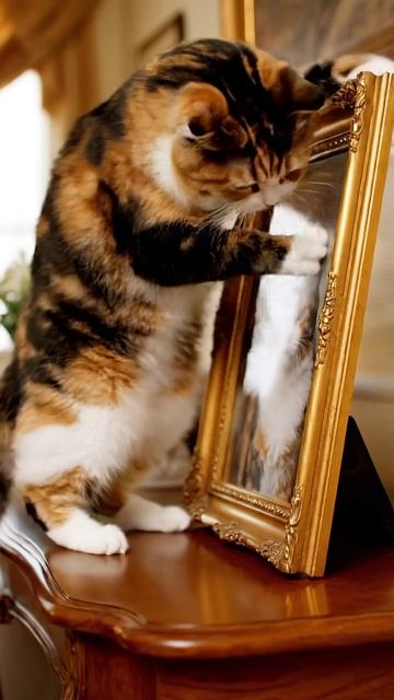 Фоторамковый нарцисс #cat #красиваякошка #cute #веселыекоты #видосыоткота #видосыоткота #cutecat