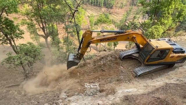Masterful Excavator Operator Crafts Mountain Road ｜ Hyundai Excavator In Action