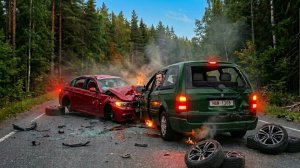 BeamNG Drive - Аварии с высокоскоростным движением автомобилей