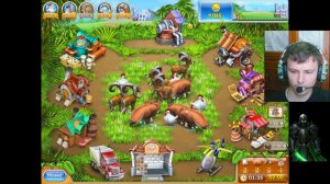 тёмный рыцарь прошёл 5 ур. на золото  в весёлай ферме 3. 17 серия.