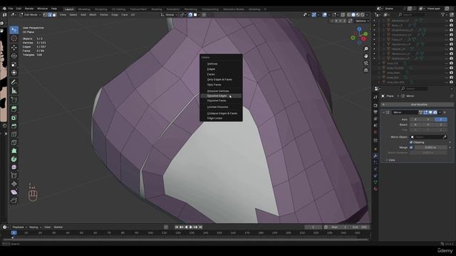 Cyborg Hard Surface Character Creation in Blender (5) 24 - Shoulder Armor Retopo