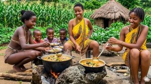 Готовим ужин в нашем традиционном африканском доме. Настоящая Африка