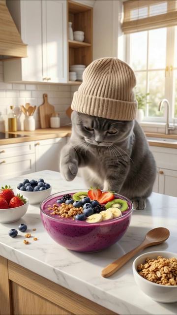 КОТИК МУРЗИК ГОТОВИТ СМУЗИ смотреть онлайн