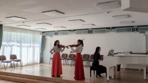 Дуэт Быковы Екатерина и Мария, ДШИ №1 г. Ельца, Д. Шостакович "Элегия"