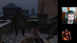 тёмный рыцарь прошёл 1 ур. сложный очень в  Call of Duty. 1 часть. 10 серия.