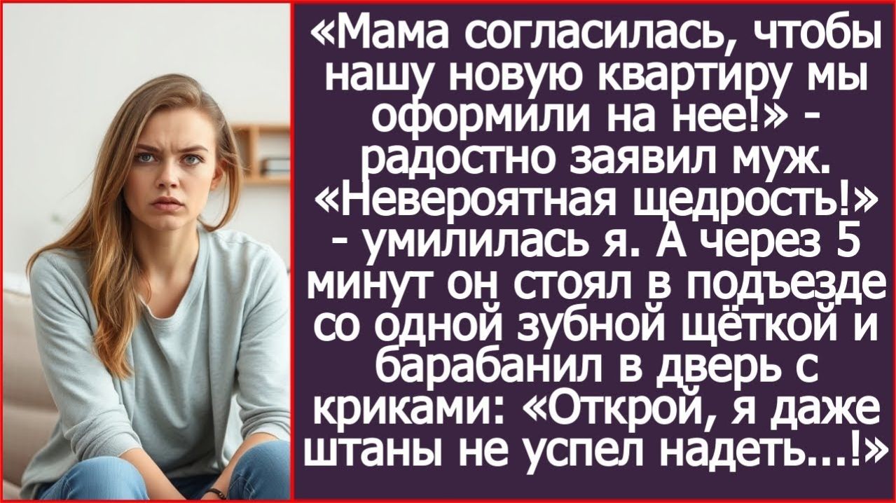 ИСТОРИИ ИЗ ЖИЗНИ|Нашу новую квартиру мы оформили на нее!|РЕАЛЬНЫЕ ИСТОРИИ|ЖИЗНЕННЫЕ ИСТОРИИ