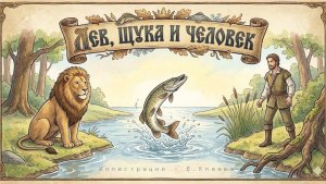 Лев, щука и человек. Народная сказка
