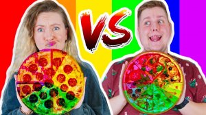 готовим ПИЦЦЫ по цветам РАДУГИ ! Соленая против Сладкой !