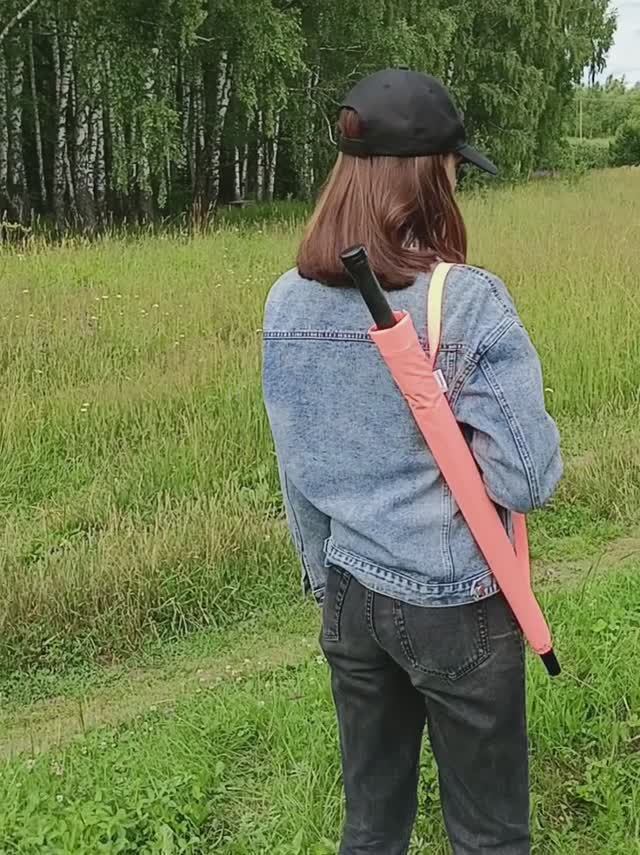 Чехол для зонта трость с лямкой Персиковый