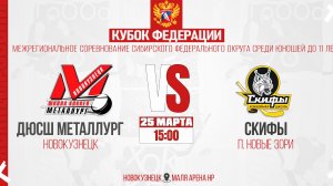 25.03.2026г. ДЮСШ МЕТАЛЛУРГ (Новокузнецк)-СКИФЫ (п. Новые Зори). Кубок Федерации. Юноши  2015 г.р.