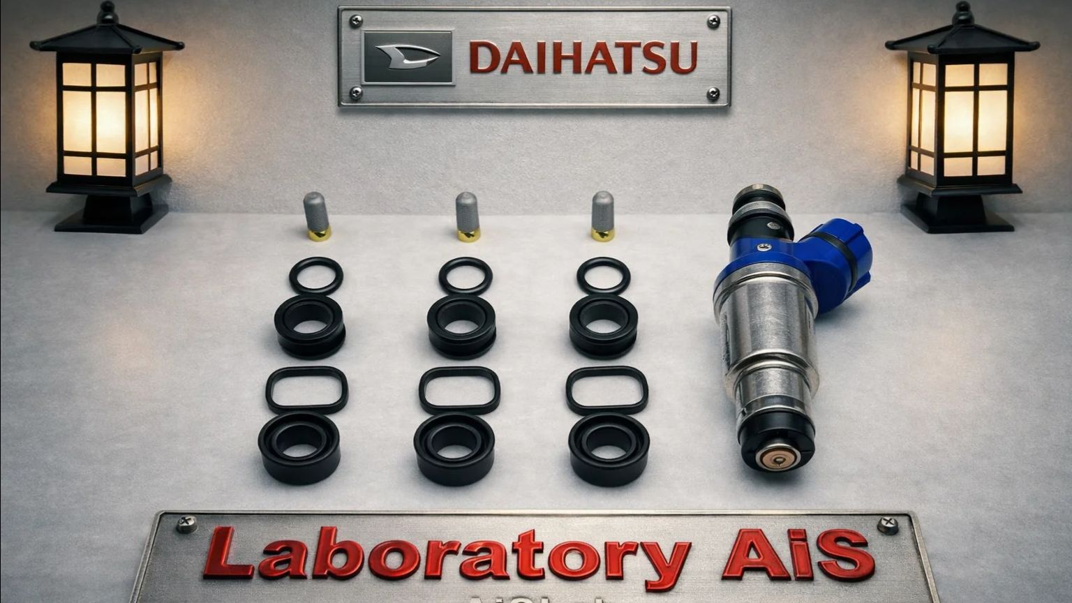 Ремкомплект на 3 инжектора D-012, DAIHATSU MIRA / MOVE, EFRL,,.mp4