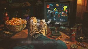 📼 2_47 AM in 1988 ｜ Empty Parking Lot Lights ｜ Sentimental Lofi to Forget Today-(1080p25)