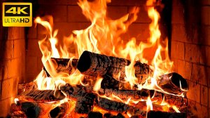 Камин 4К / Fireplace 4K / Звуки камина