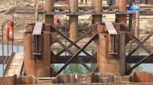 Строительные работы по возведению моста в Лермонтово осуществляются в усиленном режиме