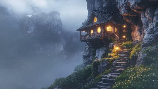 QUIET PLACE ｜ Ethereal Meditative Ambient Music with Rain - Soothing Fantasy Relaxation Soundscape-(