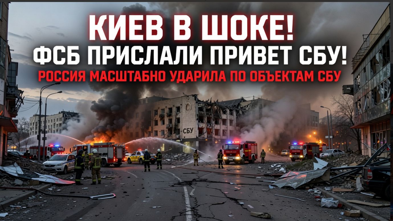 КИЕВ В ШОКЕ! ФСБ ПРИСЛАЛИ ПРИВЕТ СБУ! РОССИЯ МАСШТАБНО УДАРИЛА ПО ОБЪЕКТАМ СБУ
