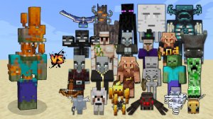 ЖУТКИЙ ЗОМБИ ПРОТИВ МОБОВ МАЙНКРАФТ