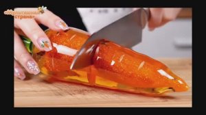 АСМР. Резка стеклянных фруктов и овощей.