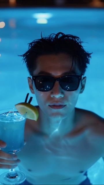 Летний отдых у бассейна с коктейлем #лето #коктейли #отдых