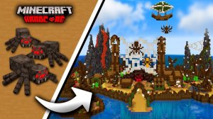 Построил ОСТРОВ ПАУКОВ в Майнкрафт ХАРДКОР