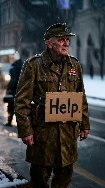 Одинокий воин в дождливом городе: крик о помощи #помощь #одиночество #война