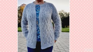 Ажурный узор для кардигана, шапки и не только..