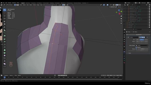 Cyborg Hard Surface Character Creation in Blender (5) 25 - Wrist Armor Retopo