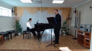 И. С. Бах "Соната для флейты", исполняет Семён Ищенко и Ольга Рыжкова