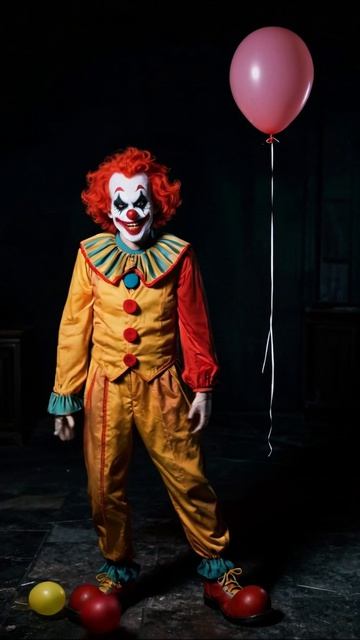 Веселый клоун с шарами: магия и смех #клоун #шары #юмор