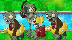 Злые Зомби жестко атакуют бассейн.